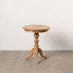 Mesa auxiliar redonda de madera Mindi Natural 50 x 64 x 50 cm
