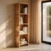 Estantería de madera de Teca Bellamonte Natural 54 x 190x 35 cm