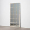 Espejo de madera ventana cuadros Blanco rozado 90 x 180 x 3 cm