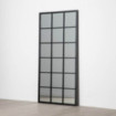 Espejo de madera ventana cuadros Negro 90 x 180 x 3 cm