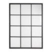 Espejo de madera ventana cuadros Negro 90 x 120 x 3 cm