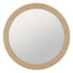 Espejo redondo tapizado Beige grande 120 x 120 x 4 cm