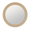 Espejo redondo tapizado Beige mediano 100 x 100 x 4 cm