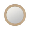 Espejo redondo tapizado Beige pequeño 80 x 80 x 4 cm