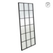 Espejo de pared tipo ventana Reflejo Urbano negro 90 x 180 x 3 cm