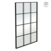 Espejo de pared tipo ventana Reflejo Urbano negro 90 x 120 x 3 cm