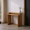 Set 2 consolas recibidor de madera de Teca Bellamonte Natural 85 - 75 x 86 - 76 x 30 cm