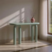 Consola recibidor moderna en DM lacado color Verde 120 x 80 x 35 cm