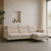 Chaise longue tapizado Conforta Crema 3 plazas 238 x 87,5 x 160 cm
