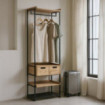 Armario vestidor 2 cajones Urban Natural - Negro 60 x 192,5 x 48 cm