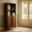 Armario salón Garrel madera de mango Natural 80 x 180 x 40 cm