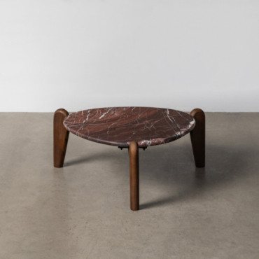 MESA CENTRO MÁRMOL/MADERA SALÓN 70 X 74 X 29 CM