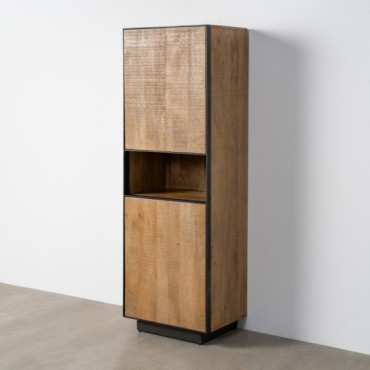 MUEBLE AUXILIAR NATURAL MADERA DE MANGO 60 X 44 X 181 CM