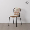 SILLA NATURAL-NEGRO PE-ACERO SALÓN 51 X 58 X 87 CM