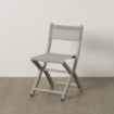 SILLA PLEGABLE GRIS POLIPROPILENO 45 X 55 X 83 CM