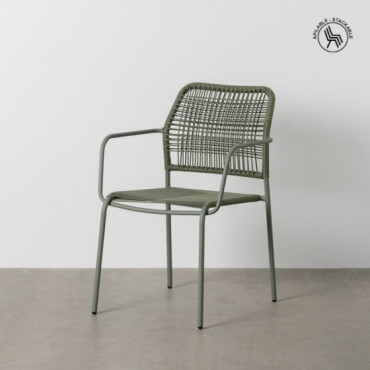 SILLA VERDE ACERO EXTERIOR 53 X 63 X 78 CM