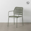 SILLA VERDE ACERO EXTERIOR 53 X 63 X 78 CM