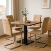 Pack 4 Sillas de comedor San tapizado Jarama Beige patas tipo patín