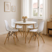 Pack 4 Sillas de salón Blancas Dinamarca Blanca 45 x 83 x 53 cm