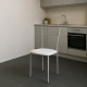 Silla de cocina PU Blanco ambientada