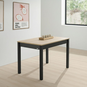 Mesa de cocina extensible Arona Roble Hércules Pata Negra - Comercial Villar