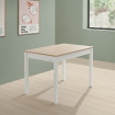 Mesa de cocina extensible Arona Roble Hércules Pata Blanca - Comercial Villar
