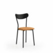 Silla de cocina Eva Negra 39x84x47 cm
