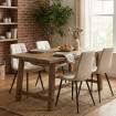 Pack 4 sillas tapizadas capitoné Lisboa Chenilla Beige 48 x 90 x 54 cm