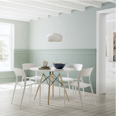Pack 4 Sillas apilables Roma Blancas 45 x 83 x 55 cm
