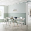Pack 4 Sillas apilables Roma Blancas 45 x 83 x 55 cm