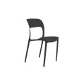 Silla apilable Roma Negra 45 x 83 x 55 cm