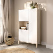 Módulo vertical 3 puertas - Bari - Blanco y Natural 81 x 137,5 x 43 cm