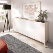 Aparador BARI - Natural - Blanco 150 x 77,5 x 40 cm