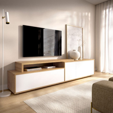 Mueble bajo TV Elsa Nordic Blanco 185 x 46,9 x 40 cm