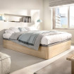 Cama canapé abatible Round - Natural - 150 x 32 x 190 cm