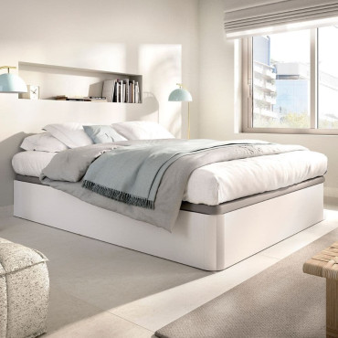Base canapé arcón curvo - Línea Round - Blanco 150 x 190 cm