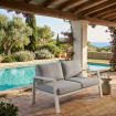 Sofá de Terraza 2 Plazas - Thais - Blanco 132,2 x 73,3 x 74,8 cm