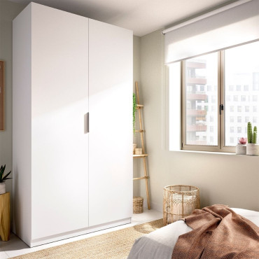 Armario 2 Puertas Batientes Emax - Blanco 91 x 203,5 x 51,4 cm