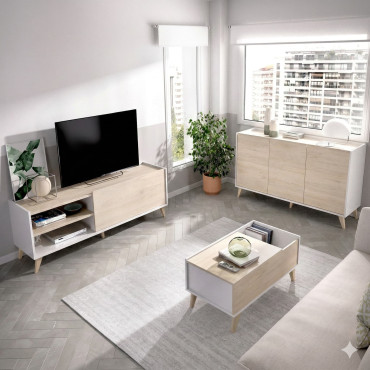 Conjunto Salón Ness 6B Blanco Natural