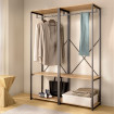 Armario Abierto Vestidor - Trok - Roble Negro 120 x 167 x 40,4 cm