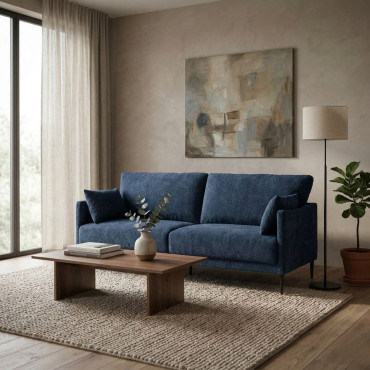SOFÁ AZUL TEJIDO SALÓN 191 X 80 X 88 CM
