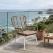 SILLÓN ALTO ARIKI ACERO BLANCO 63 X 67 X 97 CM