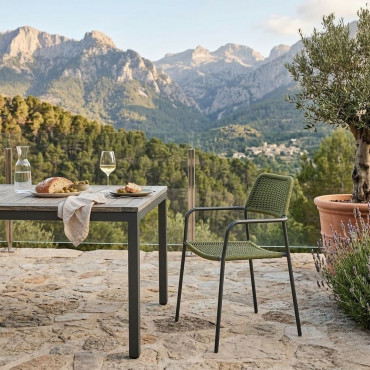 SILLA APILABLE MILOS GRAFITO OLIVA