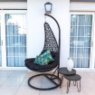 Sillón Colgante de Jardín - Dido - Ratán Negro 104 x 192 x 104 cm