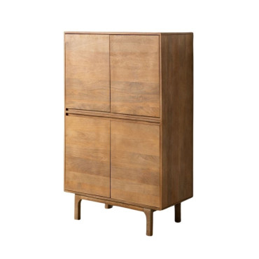 ARMARIO NATURAL MADERA DE MANGO SALÓN 90 X 45 X 145 CM