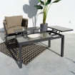 Mesa Baja de Exterior Elevable - Agnes - Grafito y Topo 100 x 48,5 x 60 cm