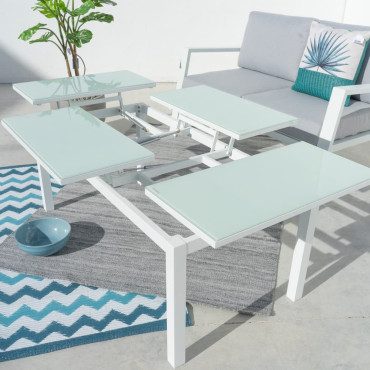 MESA ABATIBLE AGNES ALUMINIO BLANCO 120 X 60 X 48,50 CM
