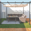 Rinconera de Jardín y Mesa - Dalila - Gris Envejecido 201 x 88 x 254 cm