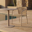 SILLA BEIGE ALUMINIO-RATTÁN PE CONTRACT 57 X 60 X 77,50 CM