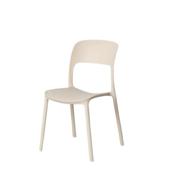 SILLA APILABLE CREMA PP CONTRACT 58 X 41 X 82 CM